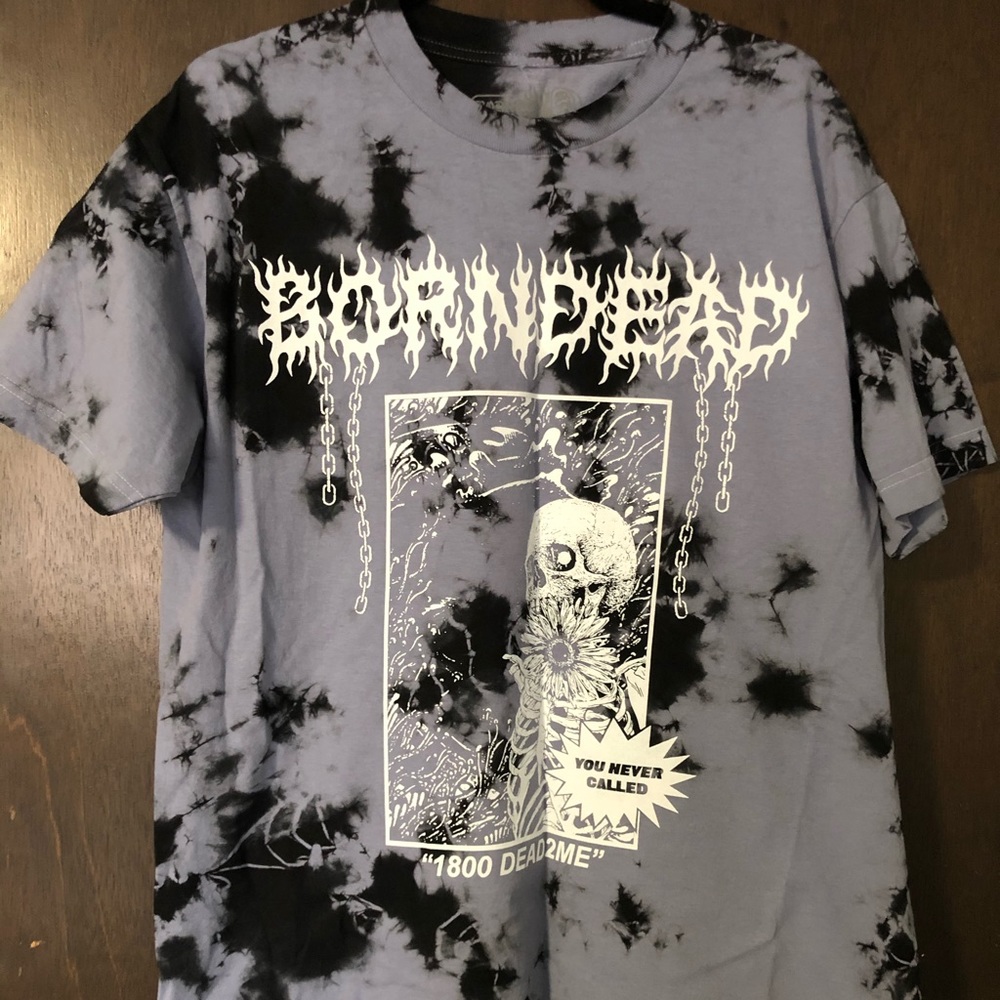 Borndead oversized black tie dye